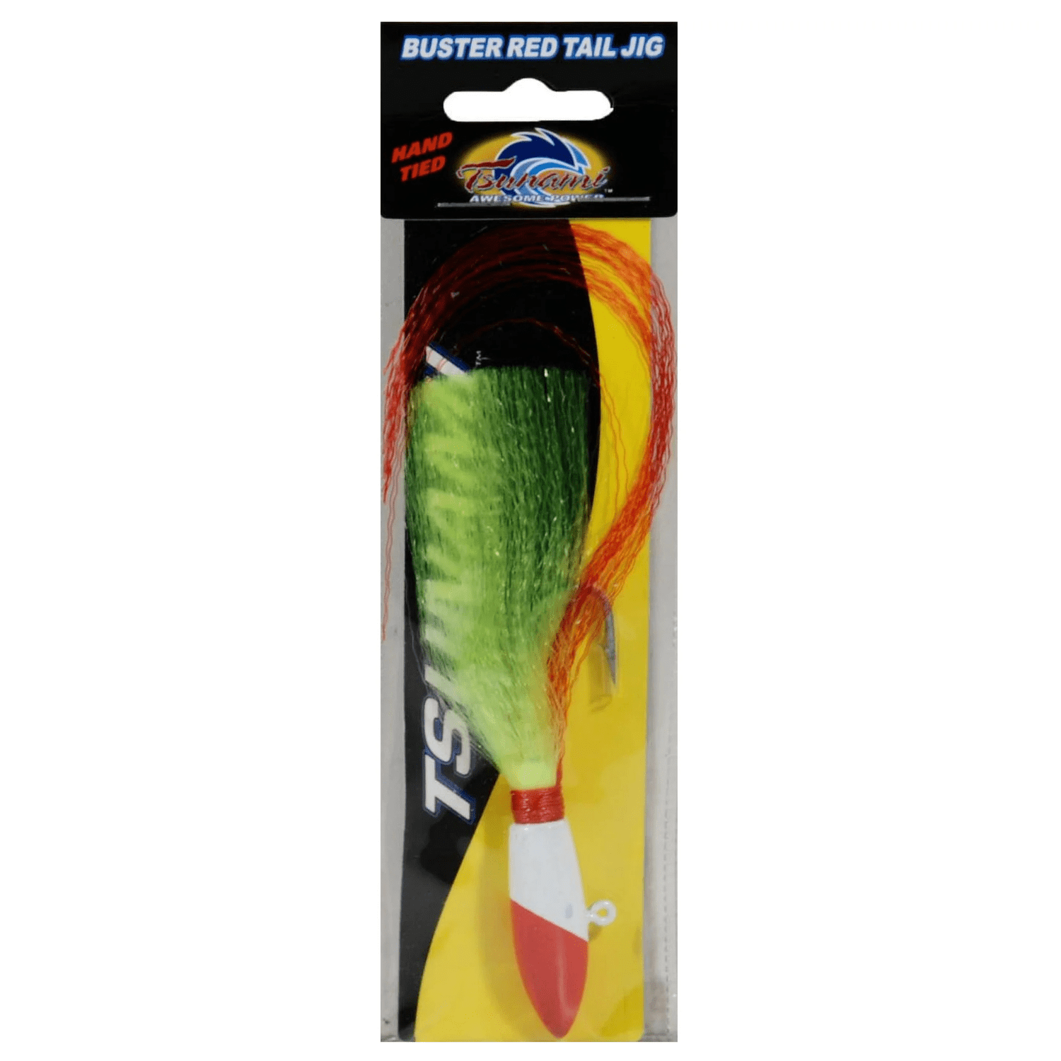 (3 pack) Tsunami Buster Red Tail Jig Fishing Lure – Chartreuse