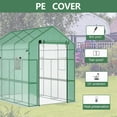 thumbnail image 3 of BeesClover Portable Walk-In Greenhouse, 57"x85"x77" Structure with 8 Shelves & Mesh Ventilation Panels, 3 of 8