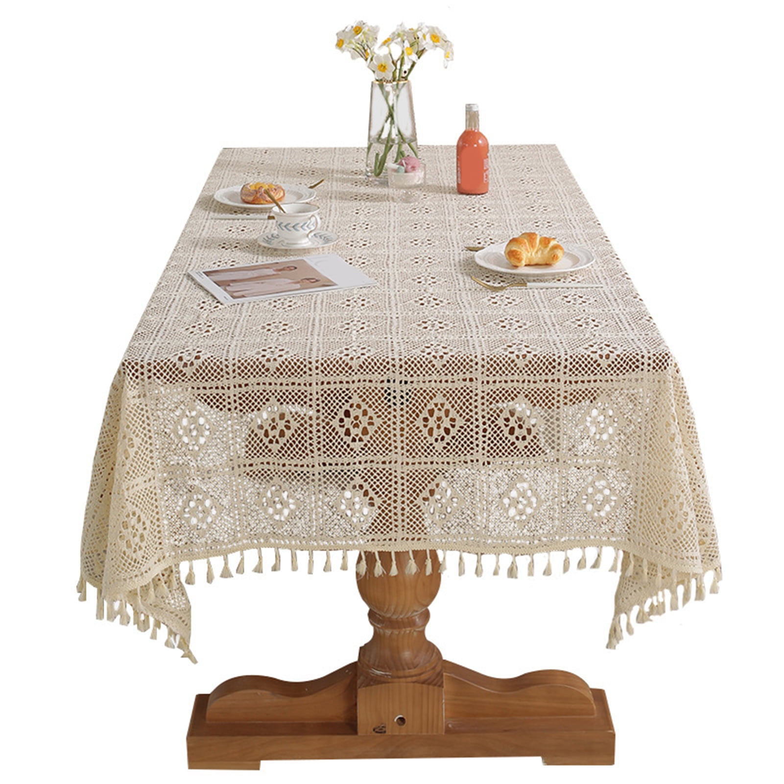 Table Cloth Durable Soft Fabric Decorative Large Hotel Restaurant