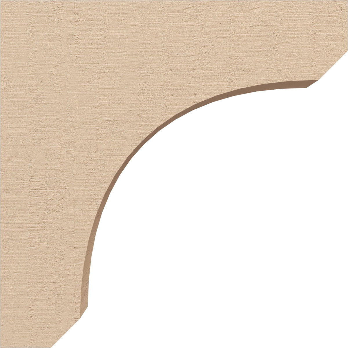 2"W x 10"D x 10"H Thin Legacy Rough Cedar Woodgrain TimberThane Corbel, Primed Tan