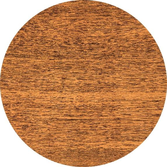 Ahgly Company Indoor Round Abstract Orange Modern Area Rugs, 5' Round