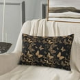 thumbnail image 5 of Daiia Modern Golden Butterfly Bedding Waterproof Pillow Protector Zippered Queen – Bed Bug Proof Pillow Encasement-14"x20", 5 of 6
