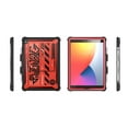 thumbnail image 2 of Mumba Ops Case for New iPad 9th/8th/7th Generation 2021/2020/2019, [Built-in Screen Protector] with [Kickstand] & [Pencil Holder], Full-Body and Drop-Proof Cover, Cyberpunk Style (Red), 2 of 8