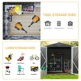 thumbnail image 5 of Uforic 6' x 4' Outdoor Metal Storage Shed, Large Tools Storage Shed, Heavy Duty Storage House with Lockable Double Doors & Air Vent for Backyard, Patio, Lawn, Dark Gray, 5 of 6