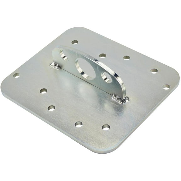 Speedway Motors Flathead Ford V8 Engine Hoist Lift Plate Heavy Duty Steel Zinc Finish Motor Lifting Tool Bolts to Block with Three Hole Tilt Adjustment