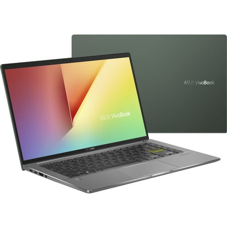 ASUS VivoBook S14 S435 Laptop, 14" FHD Display, Intel Evo Platform, i7-1165G7 CPU, 8GB RAM, 512GB PCIe SSD, Windows 11 Home, AI Noise-Cancellation, Deep Green, S435EA-DH71-GR