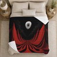 thumbnail image 5 of decorative motif Eyeball Art Crimson Folds autumn celebration Living Room, Warm Flannel Blanket for Living Room and Family Room, Festive autumn celebration Scene, Festive Home Decor, 5 of 9