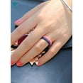 thumbnail image 5 of Deago Silicone Wedding Rings Thin and Stackble Rubber Bands For Sport Club Party (Size 7), 5 of 7