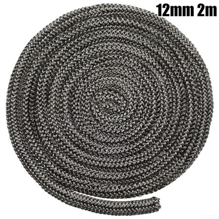 

Stove/Fire Rope Wood Burning Stove 10/12mm 2m-Length Log Burner Door Seal Black