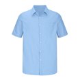 thumbnail image 7 of Mens Tops Short Sleeve Round Neck Botton Comfrotable Soft Pocket Colored Casual Sun Shirt Clothes, 7 of 7