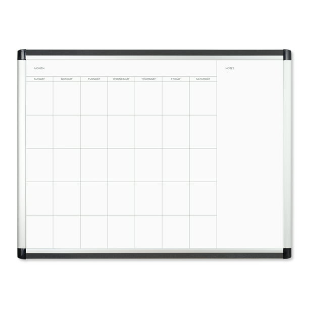 U Brands PINIT Dry Erase Calendar Board, 48" x 36", Whiteboard