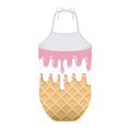 thumbnail image 2 of FOR U DESIGNS Adorable One Piece Halter Swimsuit Juniors Ice Cream Kids Girls Sleeveless Swimwear for Age 9-10 Fashion Off Shoulder Bathing Suit, 2 of 6