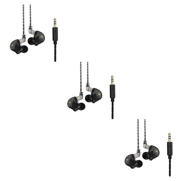 Injueey Auriculares desmontables con cancelación de ruido con cable Control de línea In-ear Estéreo portátil Auriculares deportivos para Type2 NO2