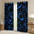 thumbnail image 2 of Erosebridal Gradient Gamepads Curtains and Drapes (42Wx90L),Video Game 30%-50% Black Out Curtains,Abstract Geometric Curtains Pack of 2 (42Wx90L),Gamer Room Decor, 2 of 6