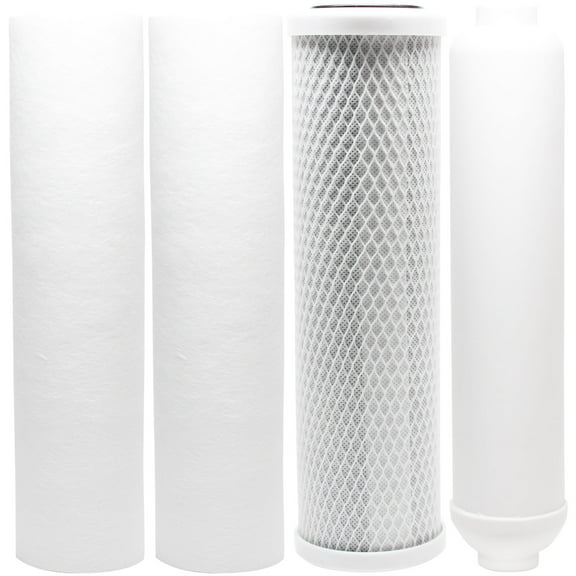 Compatible Filter Kit for PurePro RO105 RO System - Includes Carbon Block Filter, PP Sediment Filters & Inline Filter Cartridge - Denali Pure Brand