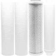 Replacement Filter Kit for PurePro RO101SV-UV RO System - Includes Carbon Block Filter, PP Sediment Filters & Inline Filter Cartridge - Denali Pure Brand