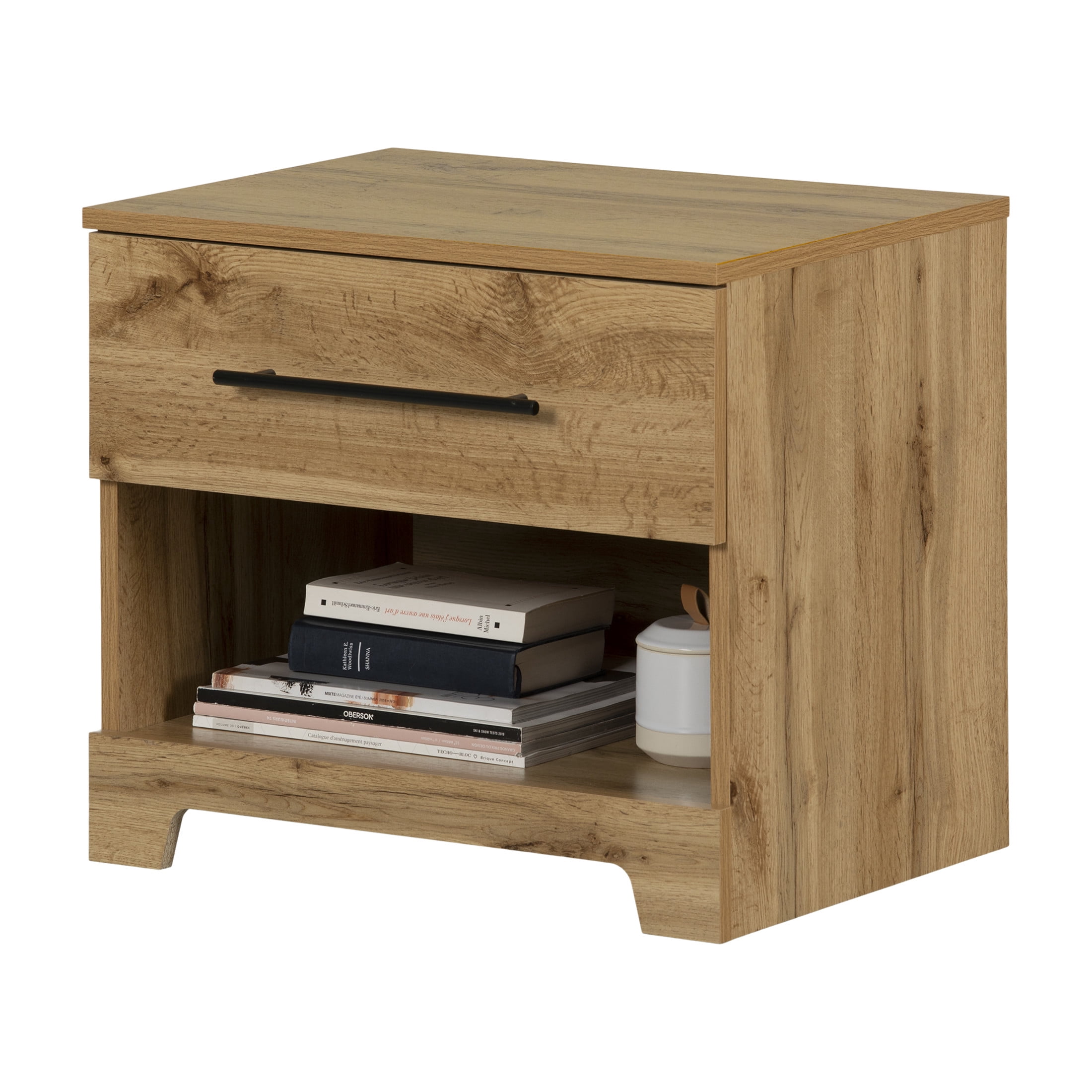 South Shore Barcelo, Contemporary Nightstand,  Brown