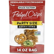 Snack Factory Everything Pretzel Crisps, Non-GMO, 14 oz Party Size Bag