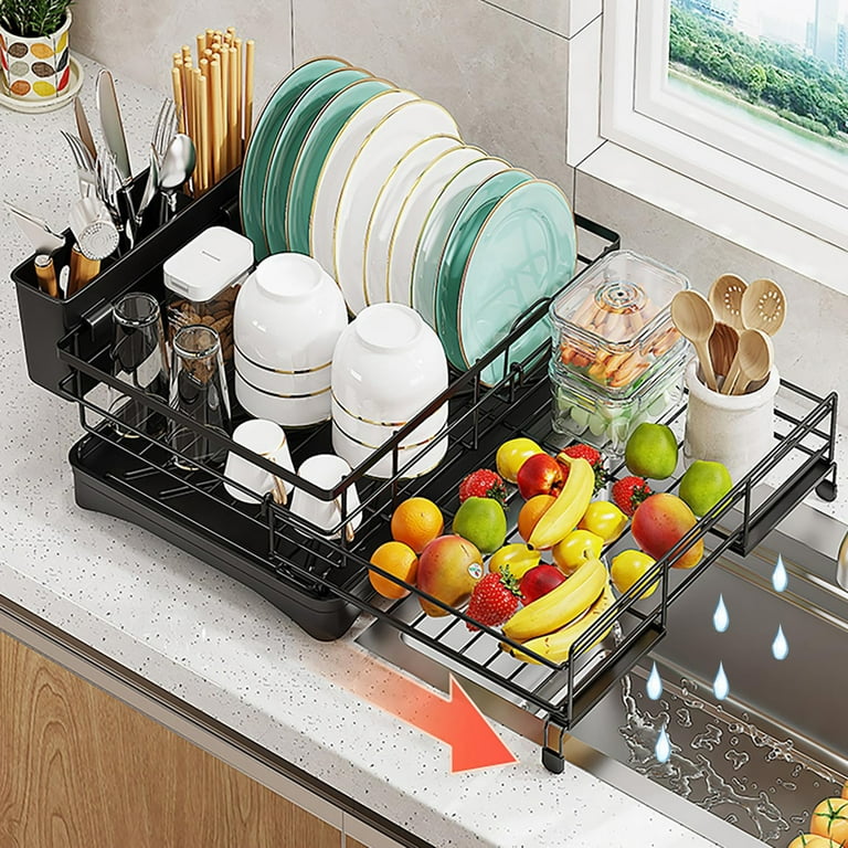 Werseon Expandable Dish Drying Rack, Large Dish Rack for Kitchen
