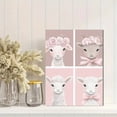 thumbnail image 2 of Cute Lambs Floral Wreath Canvas Print/Wall Art， Perfect for Nursery Decor， Bedroom Decor， Living Room Decor， Girl's Room Decor， and Farmhouse Decor., 2 of 8