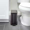 thumbnail image 3 of Qualiazero Trash Can, 1.3 Gallon Slim Step On Bathroom Trash Can, Black Stainless Steel, 3 of 10