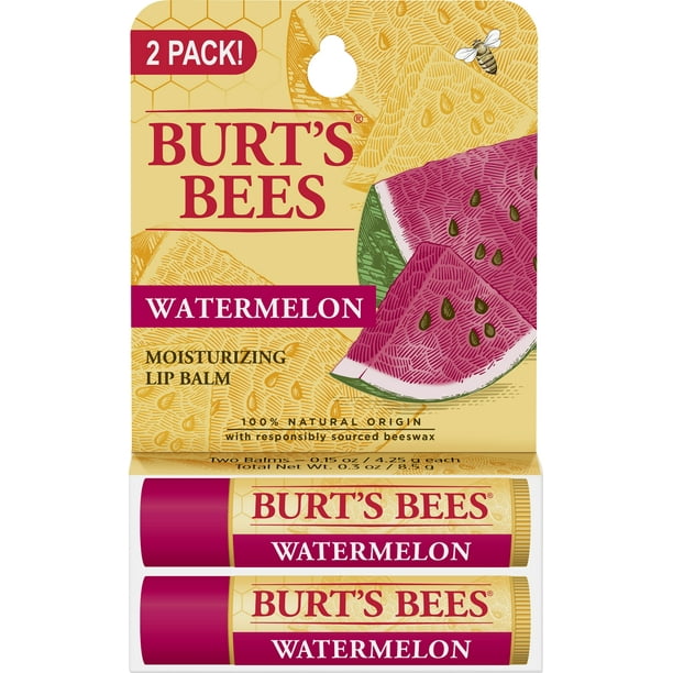 Burt's Bees 100 Natural Origin Moisturizing Lip Balm, Watermelon 2