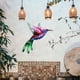 thumbnail image 4 of Decoración de pared de colibrí, estatua de colibrí de metal, adorno colgante, arte de pared de pájaro Púrpura, 4 of 9