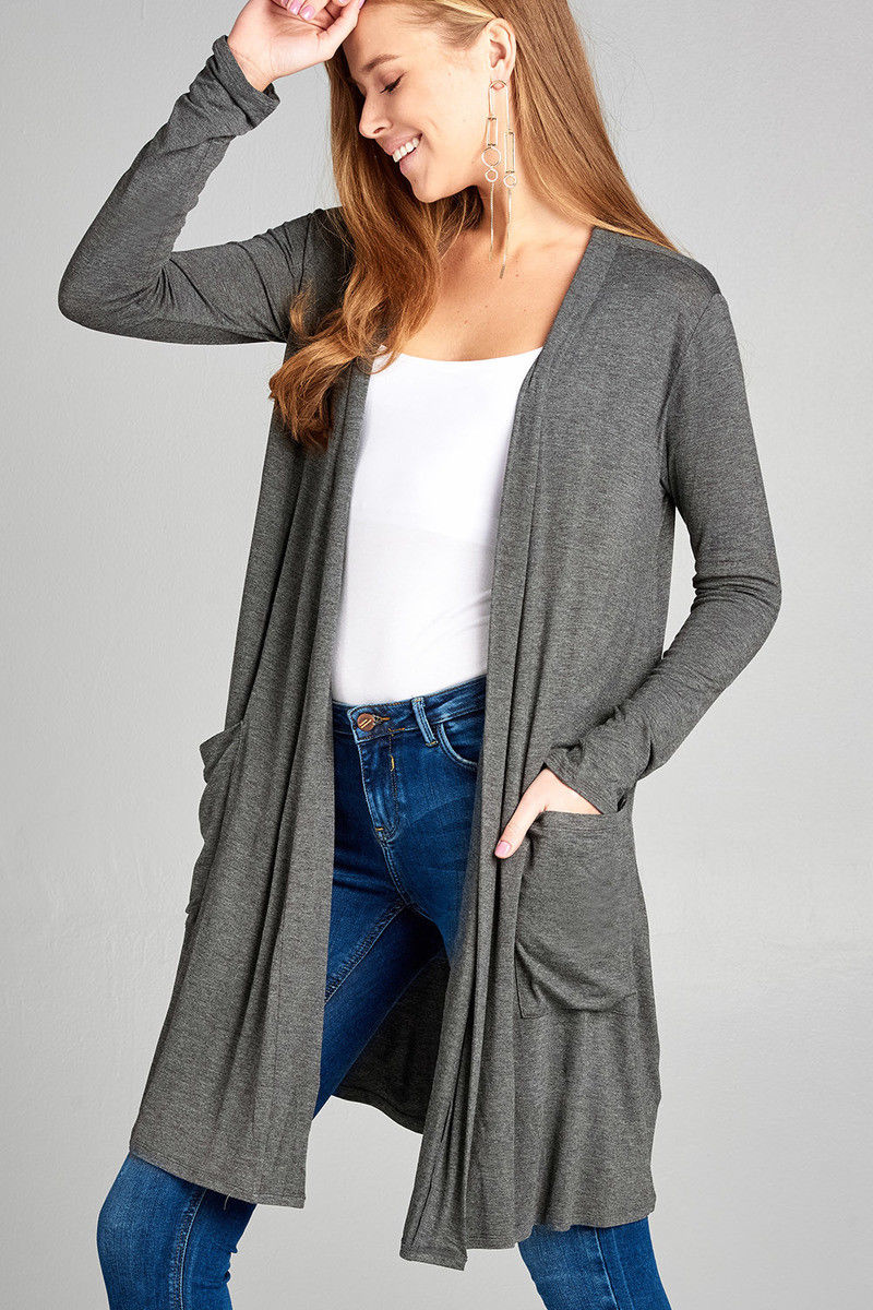 knee length cardigan sweaters