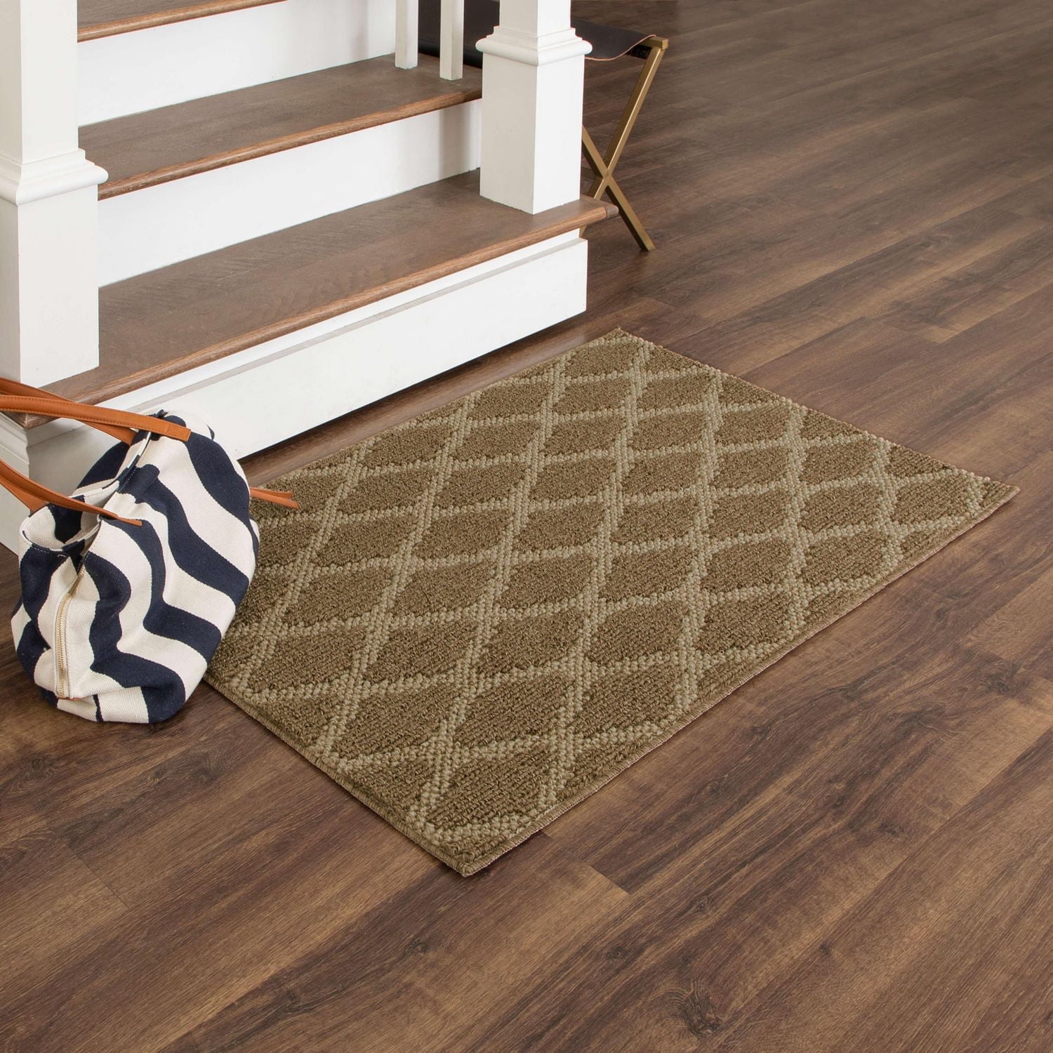 Mohawk Home Prism Praline/Tan Tufted Polyester Area Rug