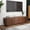 Walnut Brown + MDF + American Design + Classic, variant on [Luckynote]58''Tv Console With Modern Unique Spiral Wave Design With Storage Cabinet And 2 Drawers Tv Stand For Living Room, Bedroom, Black