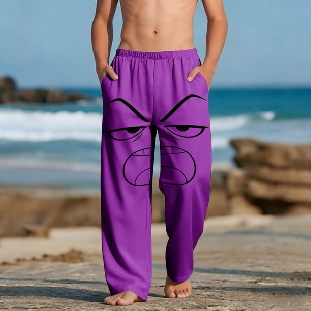 Pantalones largos para niños y niñas, de moda, estampados, casuales, de playa, con bolsillos.