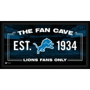 Detroit Lions Framed 10" x 20" Fan Cave Collage