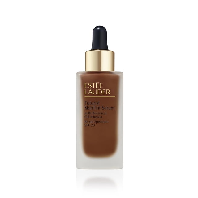 Sérum hidratante Futurist Skin Tint de Foundation Estée Lauder, 6C1, rico en cacao