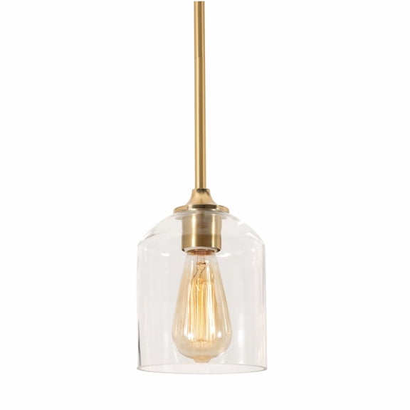 AFX  William 6" Pendant Light Satin Brass