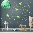 thumbnail image 5 of 1086Pcs Glow in The Dark Stars, Glow in The Dark Moon for Ceiling Planets Space Wall Stickers Solar System Galaxy Wall Decals for Boys Bedroom Living Room Decoration (Green), 5 of 7