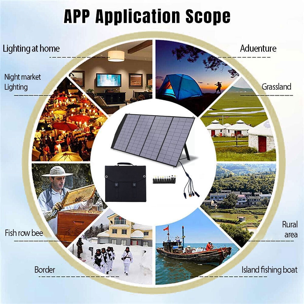 Portable Monocrystalline Solar Panel,Kepeak 200W Foldable Monocrystalline Solar Charger, Efficiency Solar Panel with MC4 Output, IP67 Waterproof for Power Stations, Camping, Hiking, Off-Grid