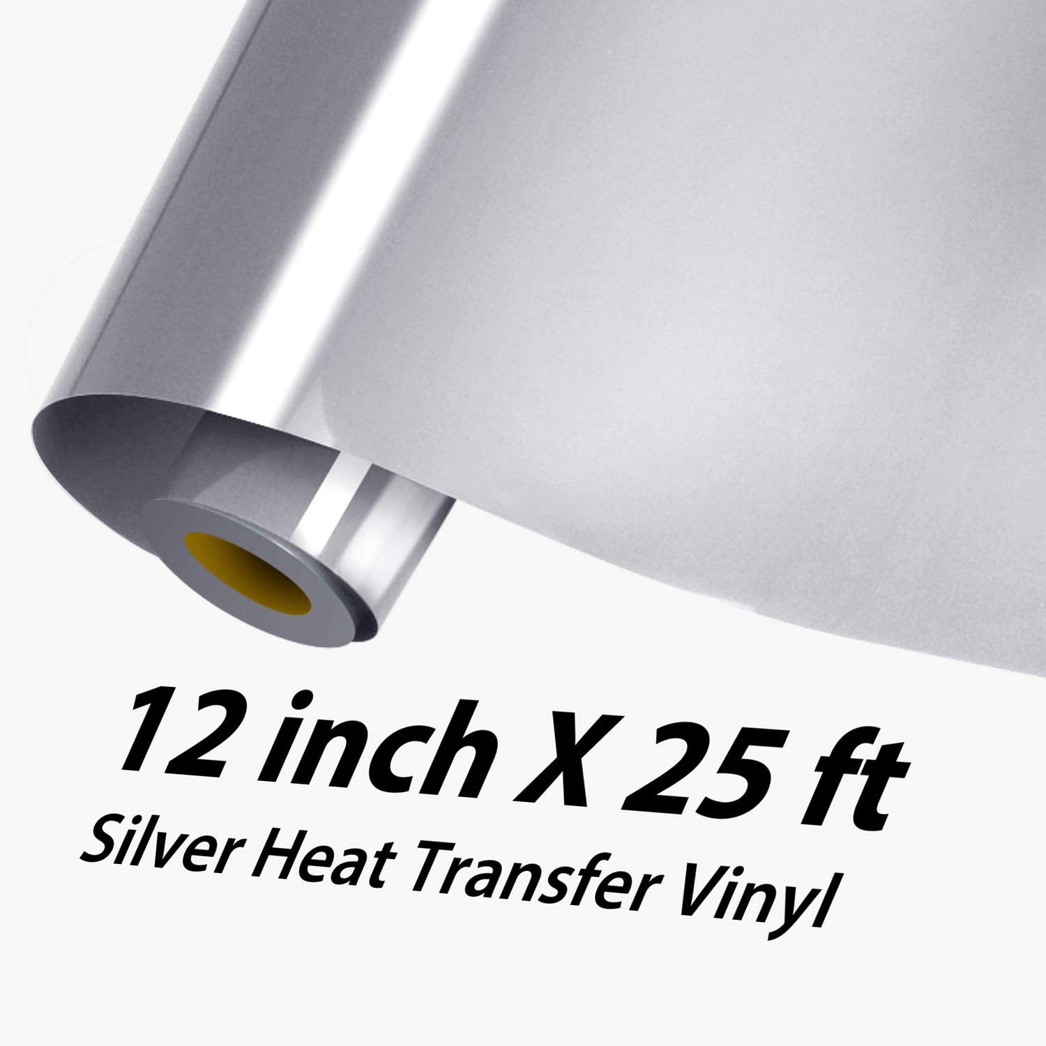 Heat Transfer Vinyl White Iron On Vinyl-12"X 60Ft White Htv Vinyl Roll  Easy To