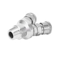 thumbnail image 1 of Quick Coupler, Rotatable 2 Way Connector Carbon Steel Chrome Plated Universal Corrosion Resistant  for Automotive Industry, 1 of 7
