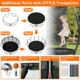 thumbnail image 5 of CITYLE Trampoline 1500LBS 12 14 15 16 FT Trampoline for Kids and Adults with Lights, 16FT Trampoline with Enclosure Net, Basketball Hoop, Wind Stakes, Heavy Duty Trampolines Outdoor, 5 of 8