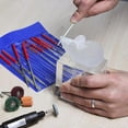thumbnail image 2 of 10pcs Diamond Files for Metal Jeweler Stone Polishing Wood Carving Craft Double-cut Plating Needle File Set 3x140mm Hand Tools, 2 of 5