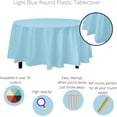 thumbnail image 2 of 84 in. Round Light Blue Party Table Cover (1), 2 of 5