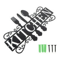 DECORNIJIA 1 Set Modern Kitchen Wall Decor Rectangle Iron Wall Hanging for Business Owners