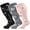 style3, variant on 3 Pairs Plus Size Compression Socks Wide Calf for Women and Men 20-30 mmHg Extra Large Size Knee High Support Stockings(3XL)