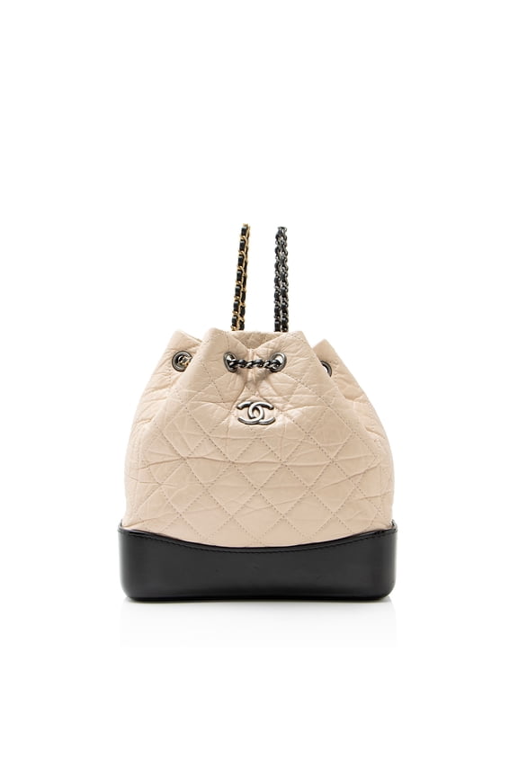 Pre-Owned Chanel Aged Calfskin Gabrielle Small Backpack