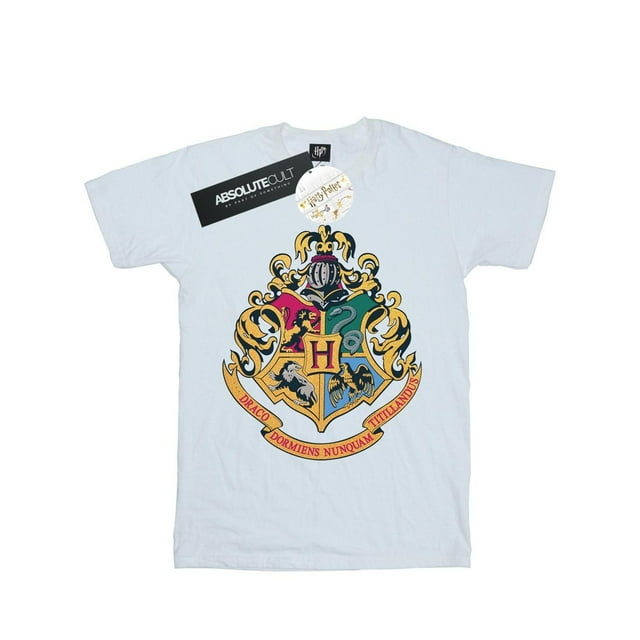 Harry Potter T-Shirt en Coton Doré avec Blason de Poudlard pour Filles