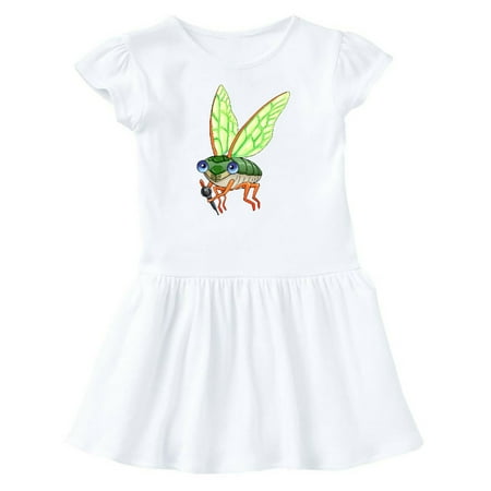 

Inktastic Cute Cicada with Microphone Gift Baby Girl Dress