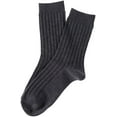 thumbnail image 2 of Lian LifeStyle Women's 6 Pairs Pack Fashion Soft Wool Crew Socks Size 6-9 HR1690 Dark Grey, 2 of 4