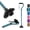 Blue, variant on XX F1 Walking Stick, Walking Cane for Women & Men, Self Standing Walkers for Seniors with Wrist Strap, Lightweight & Sturdy Offset EVA Handle and Large Quad Base