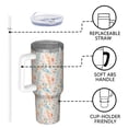 thumbnail image 5 of Modern 40oz Tumbler– Stainless Steel Insulated Tumbler with Handle and Straw, Large Capacity Travel Cup for Hot & Cold Drinks, 5 of 6