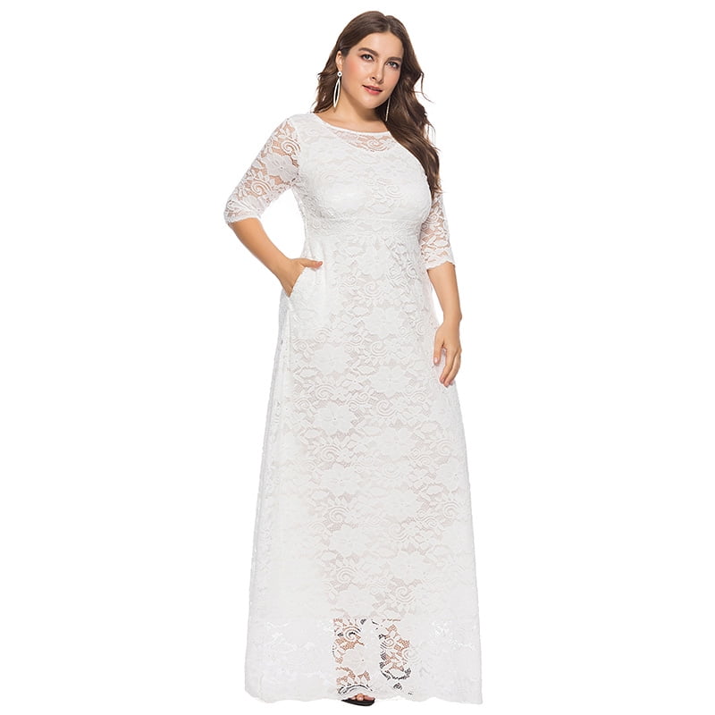 black lace maxi dress plus size